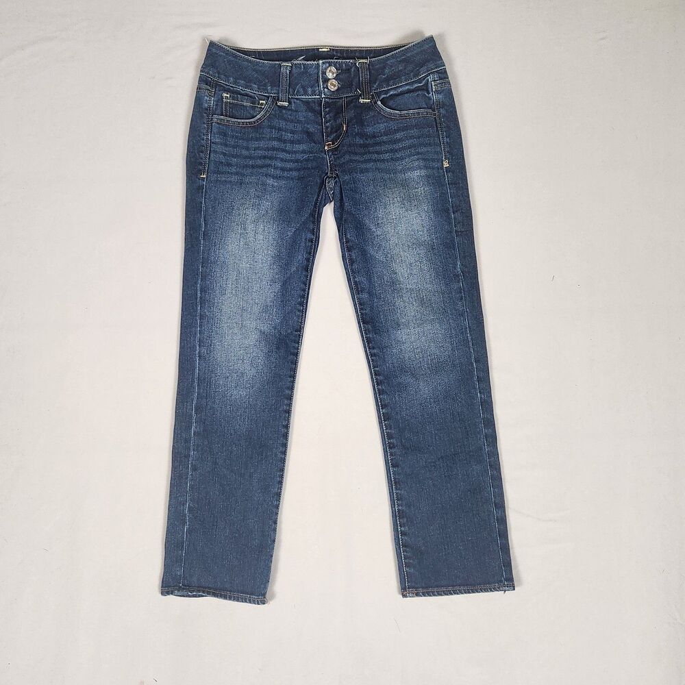 American Eagle Artist Jeans Womens 0 Regular Stretch Medium Wash Low Rise Denim